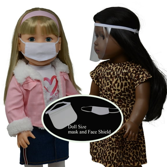 The New York Doll Collection Mask and Face-Shield for Doll Fits 14, 16 & 18" Dolls