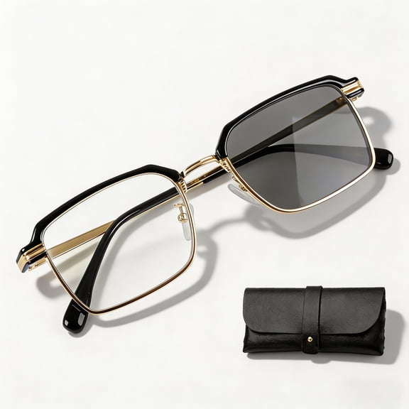 Zzjniupiyyds Automatic Zoom Reading Glasses for Men and Women Distance and Near Vision with Soft Case