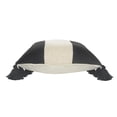 thumbnail image 3 of Laddha Home Designs Handwoven Broad Striped Cotton Throw Pillow Cover - 20" - White and Black, 3 of 8
