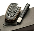thumbnail image 5 of Vitodeco Genuine Leather Smart Key Fob Case Compatible with Lincoln Aviator, Lincoln Corsair, Lincoln Nautilus, Lincoln Navigator (5-Button, Black), 5 of 6