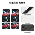 thumbnail image 4 of 4 Pieces Car Floor Mat Set Lightning McQueen Protection Full Sets Universal Fit for SUV Sedans Vans Trucks, 4 of 7
