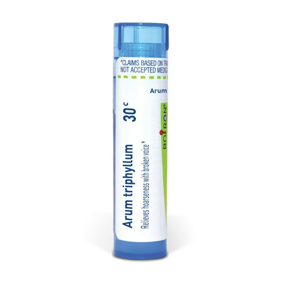 Boiron Arum Triphyllum 30C, Homeopathic Medicine for Hoarseness With Broken Voice, 80 Pellets