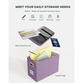 thumbnail image 4 of File Organizer Box File Box for Letter Size Files Storage Hanging File Folder Organizer with Mesh Pocket on Lid Portable Filing Box with Handle for Office/Home/School( ), 4 of 7