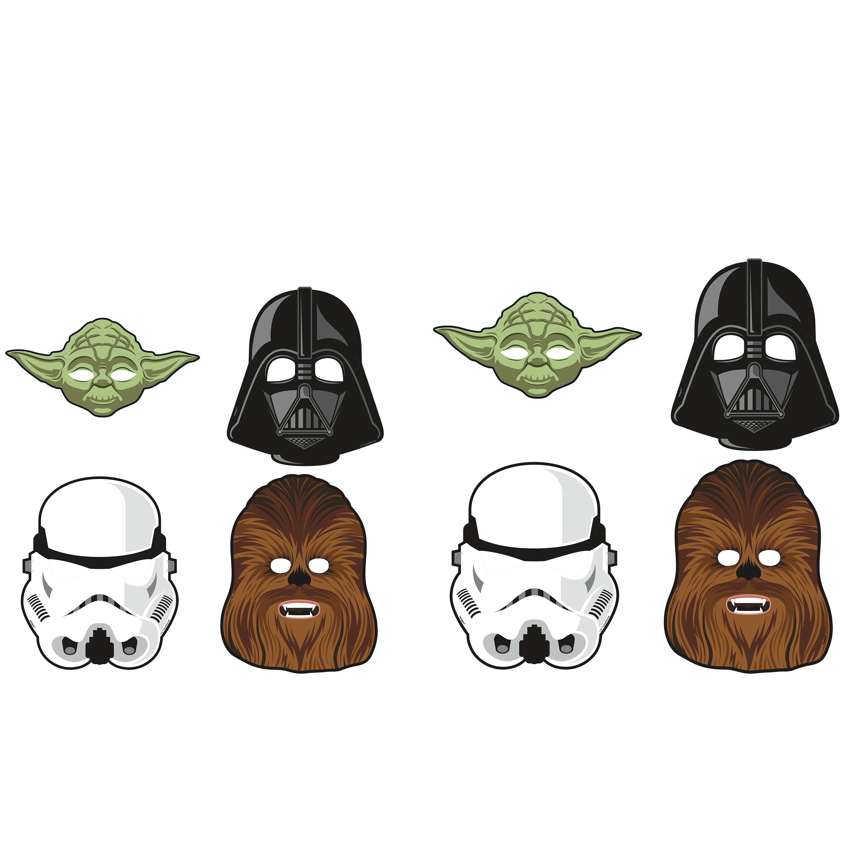 Classic Star Wars Birthday Party Masks, 16ct