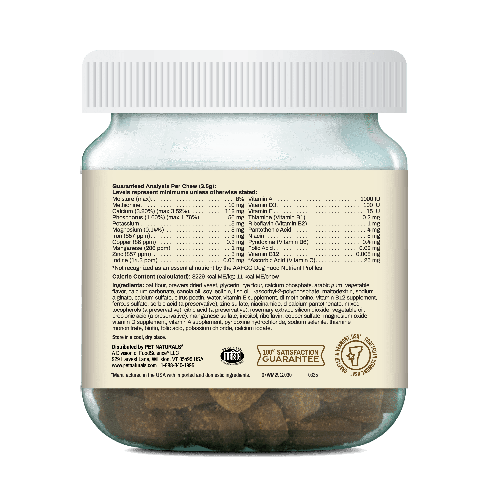 Pet Naturals Daily Overall Wellbeing Multivitamin Soft Chews for Dogs, Vegetable Flavor 30 Count Jar