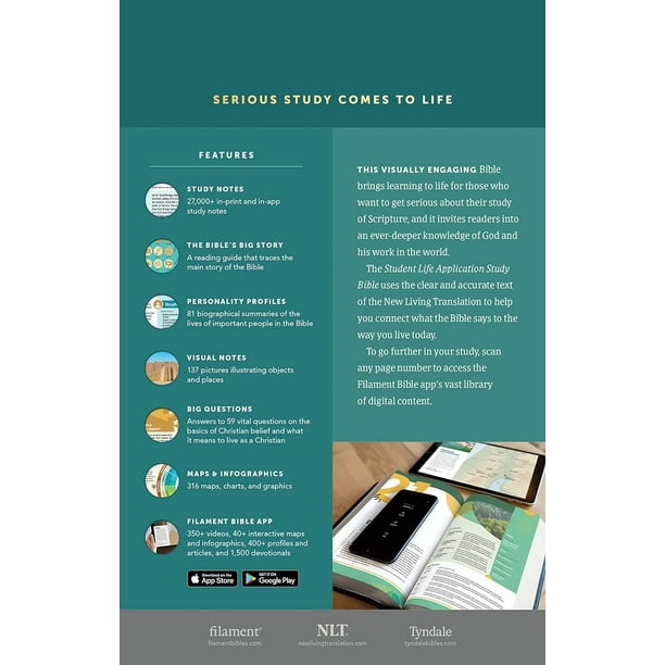 NLT Student Life Application Study Bible, Filament Enabled