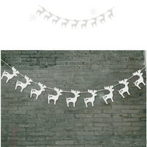 COSMOBETTY Silver Paperboard Garlands For Home Wall Doors 1 Set 9.3x7.5x0.4in