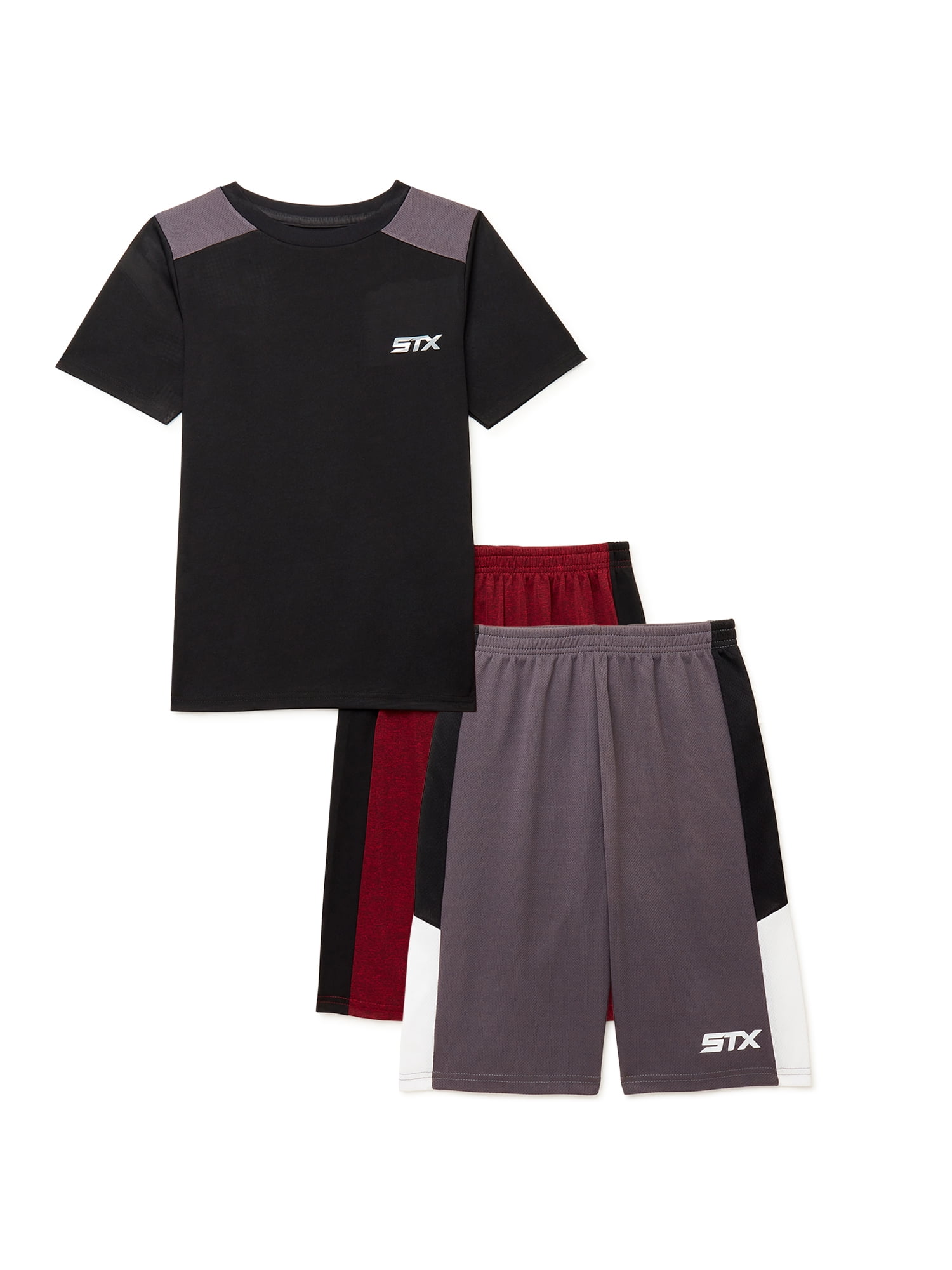 STX Boys' Active Shirt Shorts 3-Piece, Sizes - Walmart.com