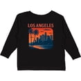 thumbnail image 3 of Inktastic Los Angeles Palm Trees Sunset Boys or Girls Long Sleeve Toddler T-Shirt, 3 of 5