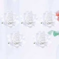 thumbnail image 3 of EeaseMX broches de flores de tela de 10 cm para novia, con forma de rosa realista, para el pelo, para vestido de boda (blanco), 3 of 8