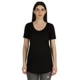 thumbnail image 1 of Inkmeso T-shirt Basique Col en U Été Manches Courtes Coton Uni Femmes, 1 of 7