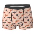 thumbnail image 6 of Men's Boxer Briefs, Colorful Dragonfly Print Soft Comfy Mens Underwear Boxer Briefs Breathable With Widen Waist, 6 of 7