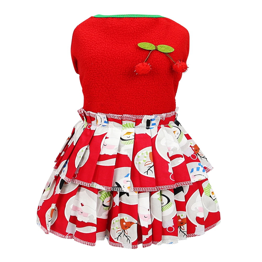 Baywell Christmas Cherry Dog Costume Dog Christmas Outfits Girl Dog
