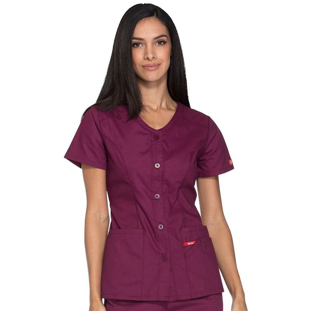 Everyday Scrubs Signature by Dickies Women's VNeck Solid Scrub Top