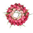 thumbnail image 1 of Guirnalda falsa Tulipán Colgador de puerta Decoración de flores de imitación Artificial para pared de banquete de boda, Rosa claro, 30 CM Vogacara HA9035-03B, 1 of 6