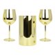 thumbnail image 3 of Cubo de hielo con aislamiento de doble pared, Cubo de champán con copas de vino con tallo, contenedor de cubitos de hielo para Camping, fiesta, Oro, 3 of 10