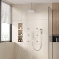 thumbnail image 4 of Boyel Living 12 inch Ceiling Mount Shower Head LED Light 3 Function Thermostatic Shower System with 6 Body Jets ,Brushed Nickel, 4 of 8