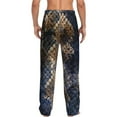 thumbnail image 3 of Disketp Watercolor Snake Skin Men'S Pajama Pants - Ultra Soft Fleece Sleep And Lounge Pants (Size: S-Xxl), 3 of 9