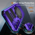 thumbnail image 4 of ELEHOLD for Samsung Galaxy S22 6.1 Inch Magnetic Case [Compatible with MagSafe] Invisible Stand with Ring Kickstand,Military Grade Shockproof Full Protective Case,Purple, 4 of 11