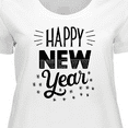 thumbnail image 4 of Inktastic Happy New Year in Hand Lettering Women's Plus Size T-Shirt, 4 of 5