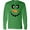 Kelly Green, variant on Inktastic Cute Smiling Snowman Face with Carrot Nose Long Sleeve T-Shirt
