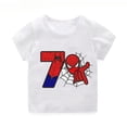 thumbnail image 3 of Camiseta de algodón de manga corta para niños, nueva camiseta de SpiderMan para cumpleaños de niñas de 2, 3, 4, 5, 6, 7 y 8 años, camiseta para bebé de SpiderMan, ropa para niños, 3 of 5