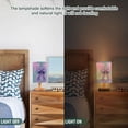 thumbnail image 5 of Purple Pink Bows Turquoise Flower Pattern Table Lamp with USB Port LED Warm Light Lamp Night Light Home Decor, 5 of 7