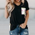 thumbnail image 2 of Womens Tops Dressy Casual Short Sleeve Scoop Neck Tshirts Shirts Graphic Vintage V Neck Summer Graphic Tees for Women 2025, 2 of 5
