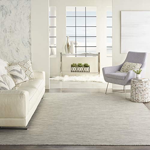 Nourison Positano Flat-Weave Indoor/Outdoor Lt Grey 7' x 10' Area Rug , 7' x 10'