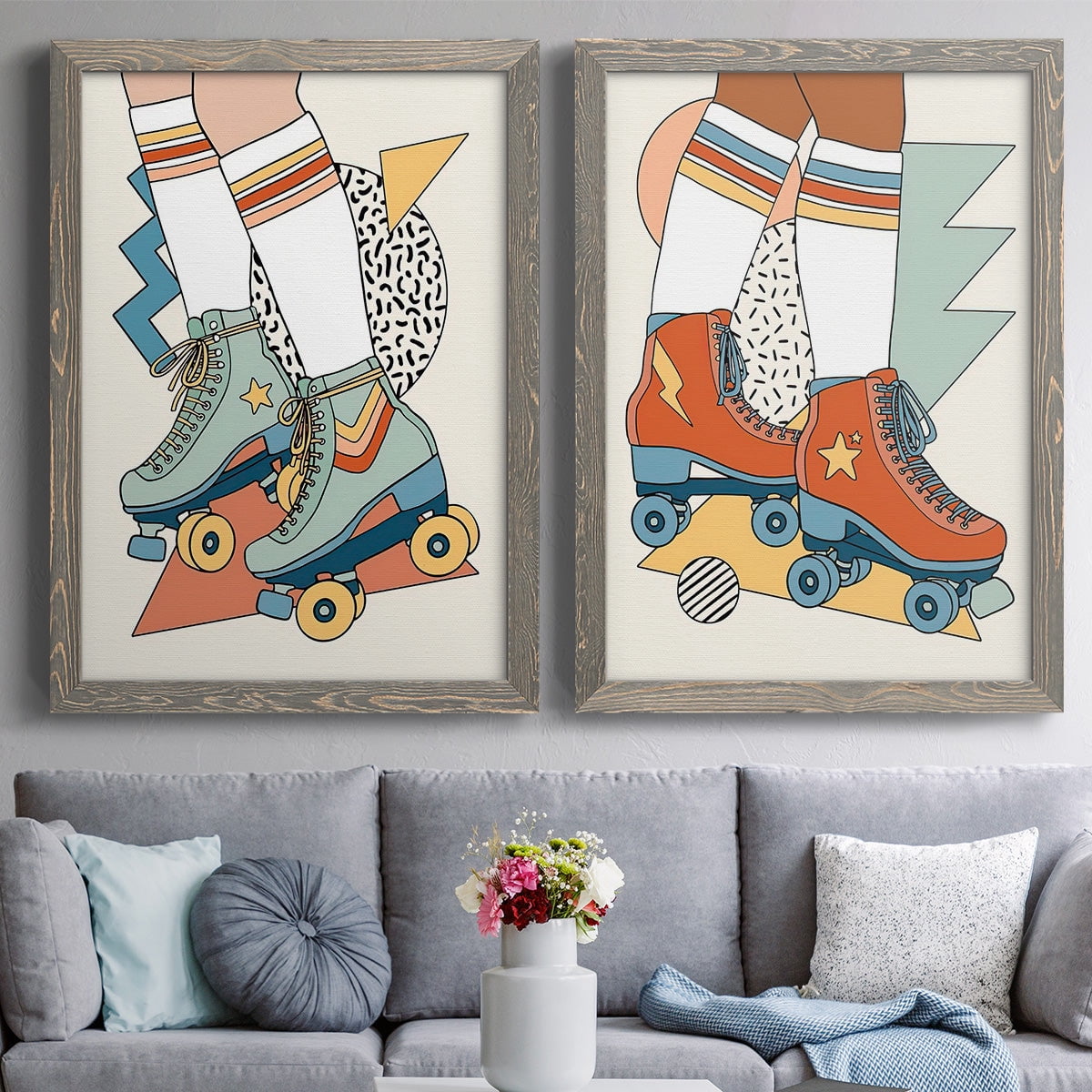 Let it Roll I - Premium Framed Canvas 2 Piece Set - Ready to Hang