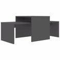 thumbnail image 3 of vidaXL Coffee Table Set Gray 39.4"x18.9"x15.7" Chipboard, 3 of 3
