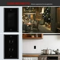 thumbnail image 2 of ENERLITES Decorator Switch Metal Wall Plate, Outlet Cover, Corrosion Resistant, Standard Size 1-Gang 4.50" x 2.76", 430 Stainless Steel, 7731-BG, Black Gloss, 2 of 5