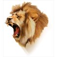 thumbnail image 3 of Ambesonne King Duvet Cover Sets, Roaring Fierce Lion Head, 2-King, Pale Brown, 3 of 3