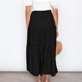 thumbnail image 3 of Vedolay Womens Skirts Skirk for Women Summer High Elastic Waist Pleated Chiffon Skirt Swing A line Skirts,Black M, 3 of 5