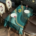 thumbnail image 2 of Teal and Gold Marble Golden Splashes Pattern Rectangle Tablecloth 60"x120",Waterproof Polyester Rectangle Table Cloth, Wipeable Spillproof Polyester Tablecloth for Dining, Camping, Indoor and Outdoor, 2 of 6