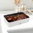 thumbnail image 6 of Christmas Portable PU Leather Earring Holder Organizer with Removable Compartment and Storage Box, 6 of 6