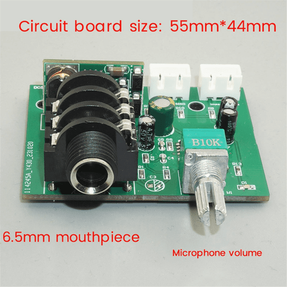 Dynamic Microphone Capacitor Amplifier Preamplifier Mic Pickup Small Signal Amplification Circuit Module 6.5mm Interface