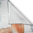 thumbnail image 3 of Ambesonne Fox Kitchen Curtains, Fine Art Winter Animal Painting, 55"x45", Blue Grey Burnt Orange, 3 of 3