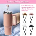 thumbnail image 2 of IC ICLOVER 8-Pack Silicone Sun Hat & Cowboy Hat Straw Covers Compatible with Stanley Cups, Dustproof Straw Caps for 30 oz &40 oz Tumblers and Water Bottles, 2 of 8