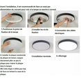thumbnail image 5 of LED Ceiling Light with Motion Sensor Automatic Light Lamp for Outdoor Balcony Garage Entrance Corridor Round Fixture Easy to Install Ceiling Lamp 6000K Cool White, 1200L, 5 of 5