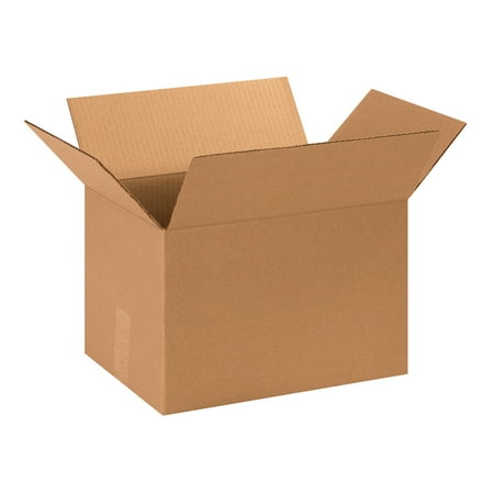 The Packaging Wholesalers Corrugated Boxes 13 1/4" x 10 1/4" x 9" Kraft 25/Bundle BS131009SC
