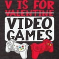 thumbnail image 3 of CafePress - V Is For Video Games Valentines Day Gamer T Shirt - Mens Football Shirt, 3 of 4