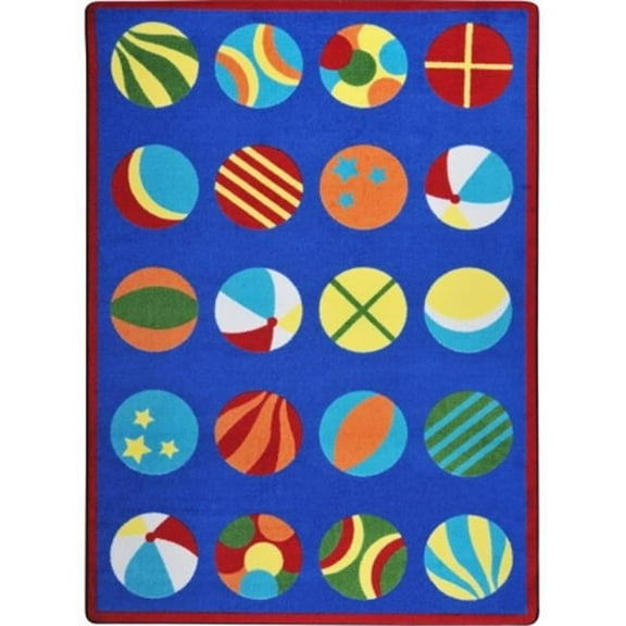 Kid Essentials Have a Ball Early Childhood Rectangle Rugs  Multi Color - 7 ft. 8 in. x 10 ft. 9 in.