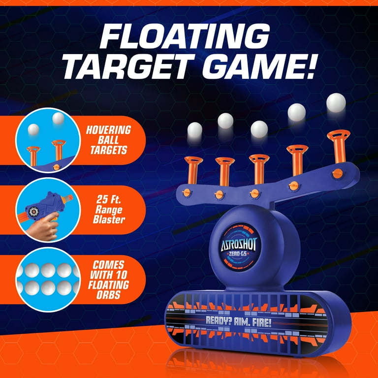 USA Toyz Astroshot Zero GS Blaster Hover Shot Floating Ball Target Playset Interactive Shooting Game with 10 Soft Foam Darts Fun for Kids Ages 6