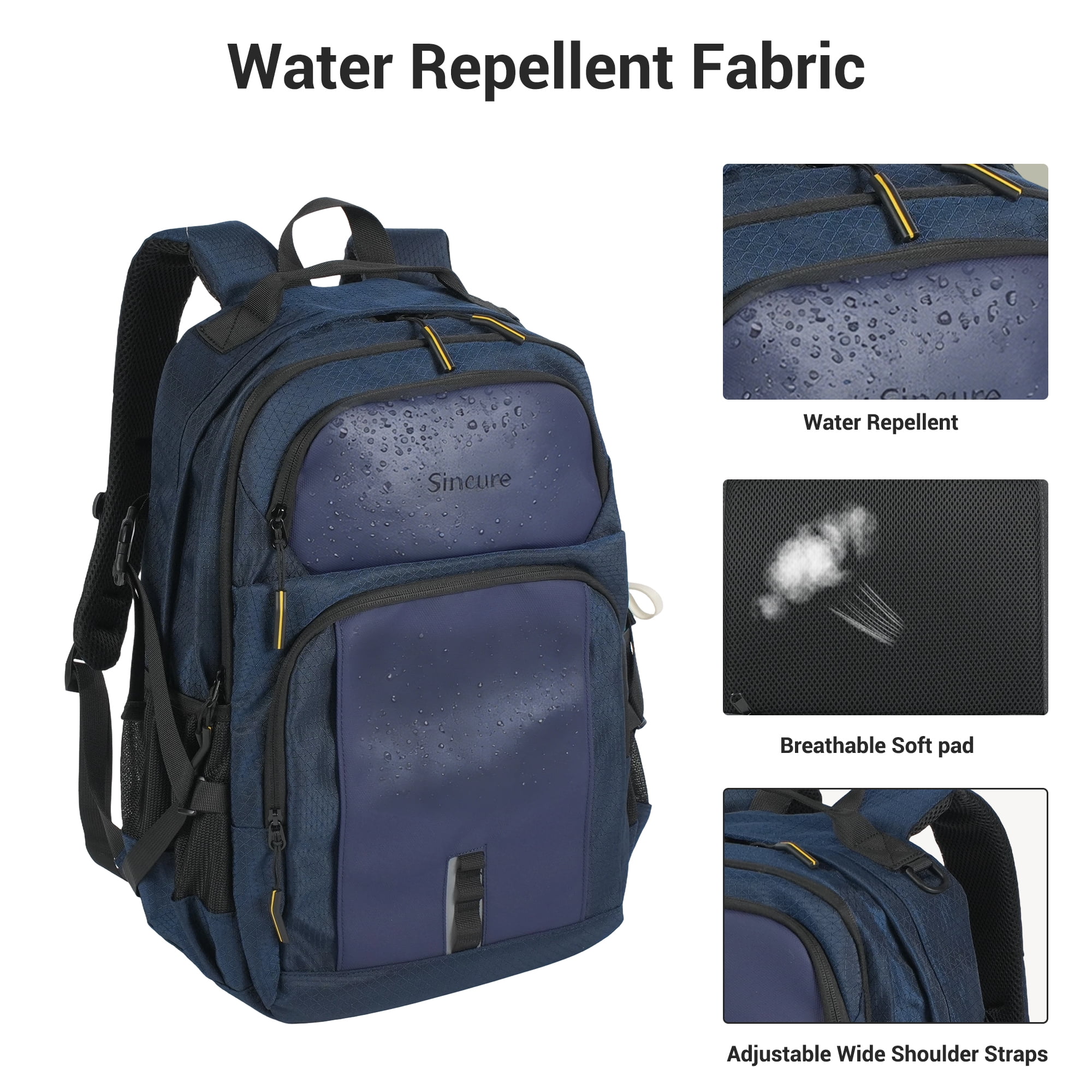Smicure Travel carry on Backpack Laptop Business 18 Inch Business Anti Theft Slim Sturdy College School Computer Bag.Blue