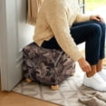 thumbnail image 4 of Jiueut Hunting Camo Print Ottoman Cover, Soft Foot Rest Slipcover Waterproof Square Slipcover for Footstool with Elastic Buttom for Living Room, 4 of 7