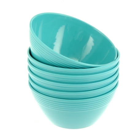 Turquoise Ceramic Bowl Handi-Ware 6-Pack Melamine 6