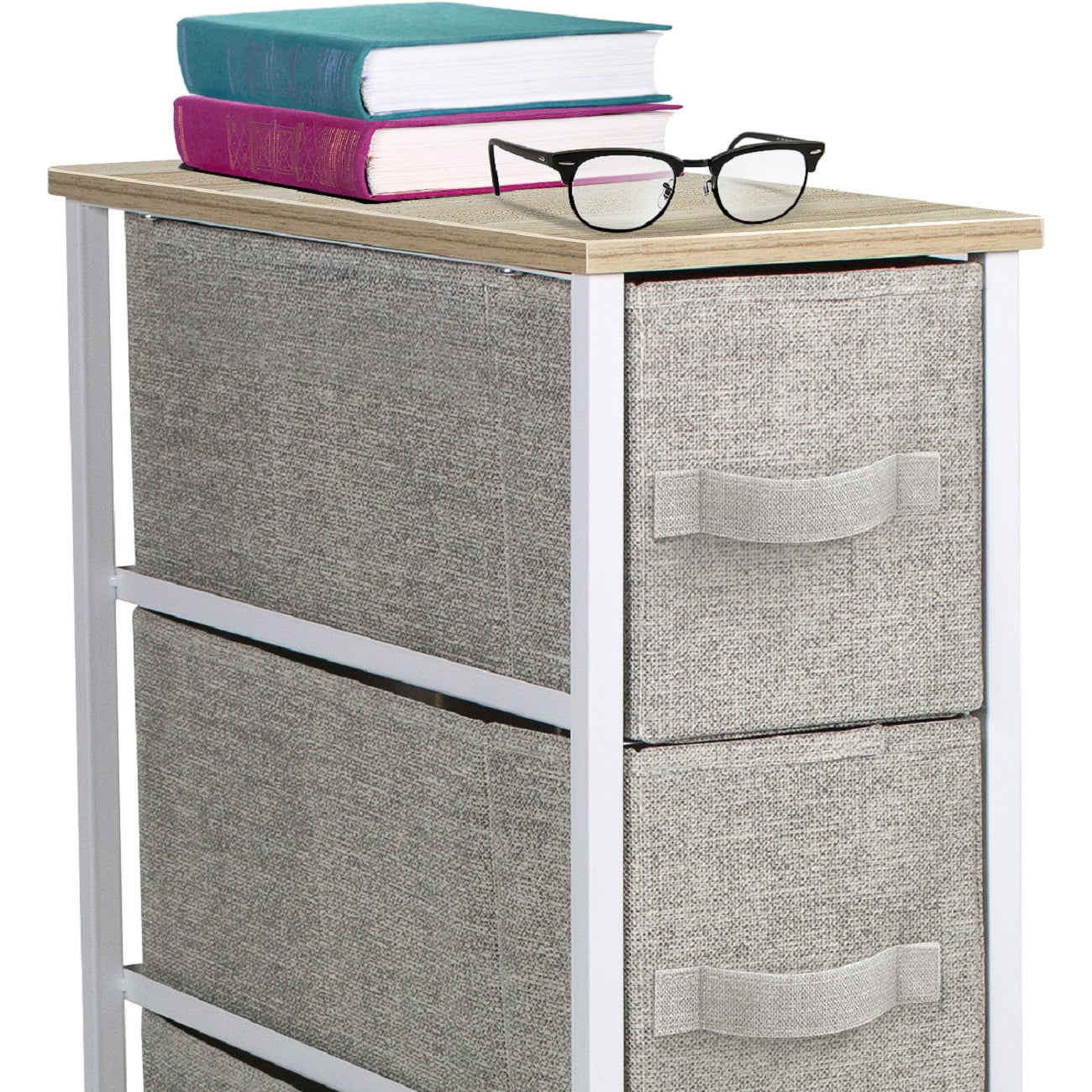 4 Drawers Chest Dresser (Narrow) Biege