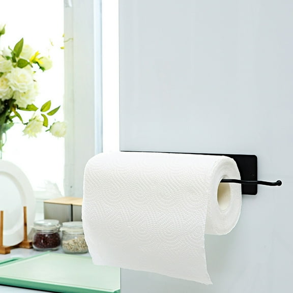 Gnmfd Magnetic Paper Towel Holder Wave Shape No Drill Kitchen Bathroom Wall Mounted Organizer, Space Saving Storage Rack for Kitchen Rolls Hand Towels Napkins, Home Storage Solution