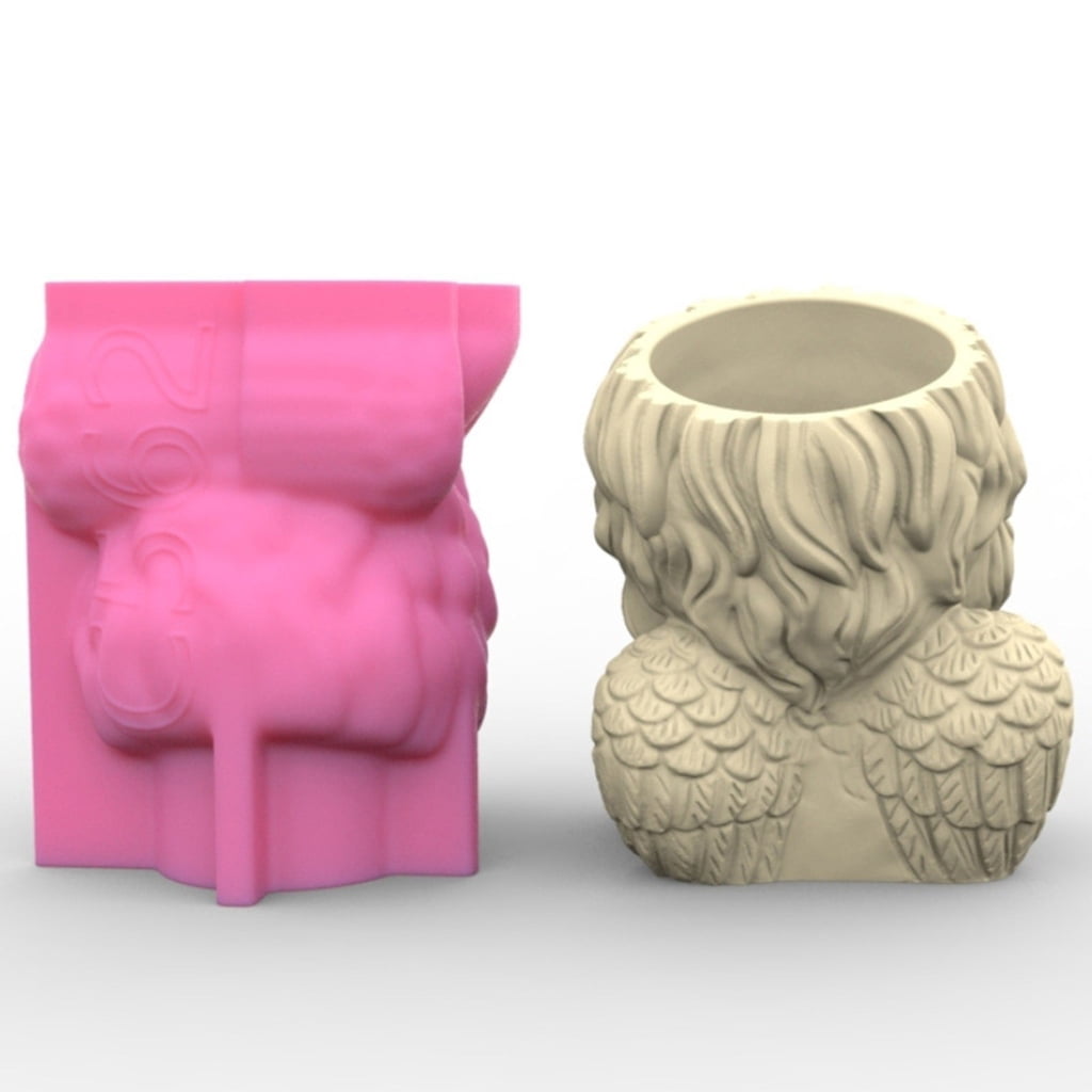BQBQERT Creative Resin Mold for Girl Shaped Silicone for Cement Gardens and Table Decorations